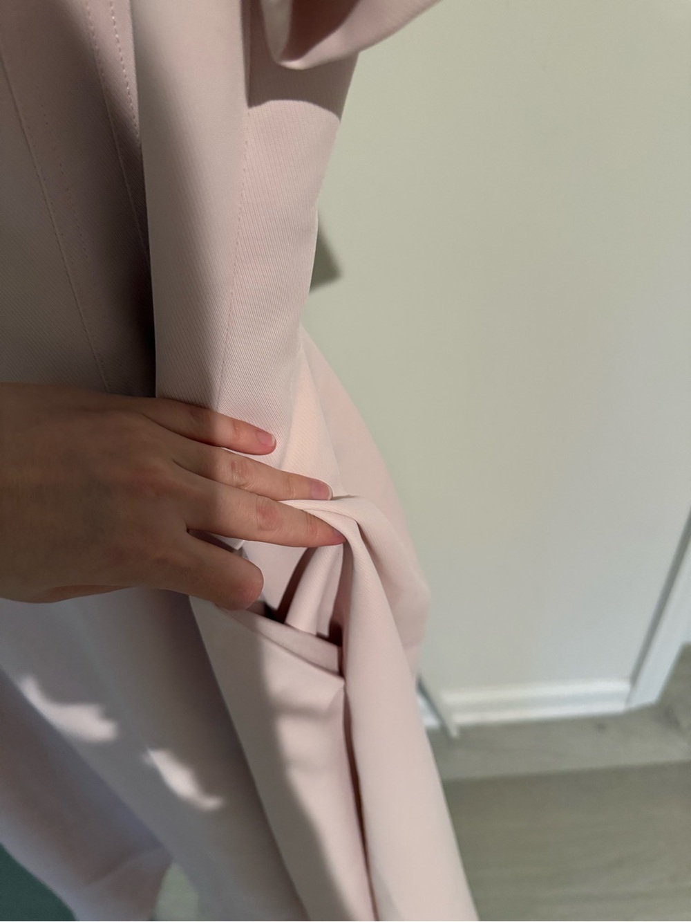 Pink Midi Dress with Pockets - Picture 2 of 5